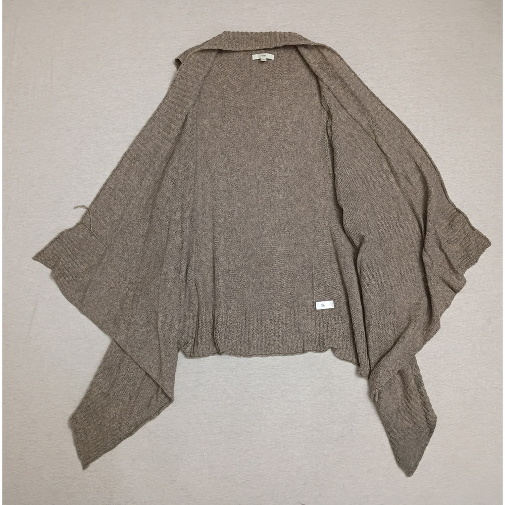 Gap Women Taupe Brown Wool Blend Sleeveless Draped Asymmetrical Cardigan Vest S - Picture 3 of 8